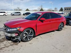 Salvage cars for sale at Littleton, CO auction: 2019 Honda Accord Sport