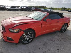 Salvage cars for sale at West Palm Beach, FL auction: 2016 Ford Mustang