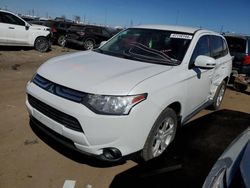 Salvage cars for sale at Brighton, CO auction: 2014 Mitsubishi Outlander SE