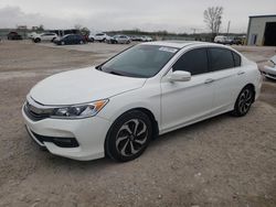 Salvage cars for sale at Kansas City, KS auction: 2016 Honda Accord EXL