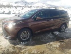 Toyota salvage cars for sale: 2021 Toyota Sienna XLE