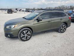 Salvage cars for sale at New Braunfels, TX auction: 2016 Subaru Outback 2.5I Limited