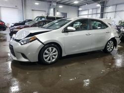 Salvage cars for sale at Ham Lake, MN auction: 2015 Toyota Corolla L