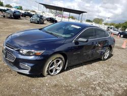 Chevrolet Malibu LS salvage cars for sale: 2018 Chevrolet Malibu LS