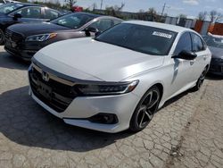 Salvage cars for sale from Copart Bridgeton, MO: 2022 Honda Accord Sport