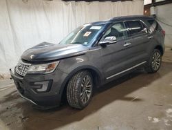Salvage cars for sale from Copart Ebensburg, PA: 2017 Ford Explorer Platinum