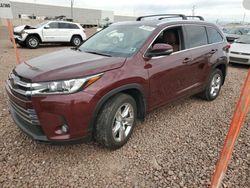 Salvage cars for sale from Copart Phoenix, AZ: 2017 Toyota Highlander Limited