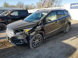 Salvage cars for sale at Wichita, KS auction: 2017 Ford Escape Titanium