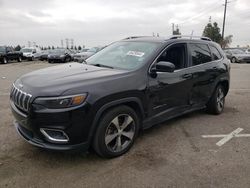 Salvage cars for sale from Copart Rancho Cucamonga, CA: 2019 Jeep Cherokee Limited