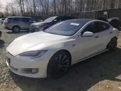 Salvage cars for sale at Waldorf, MD auction: 2021 Tesla Model S