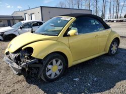 Salvage cars for sale from Copart Arlington, WA: 2007 Volkswagen New Beetle Convertible Option Package 1