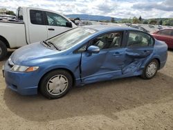 Honda salvage cars for sale: 2009 Honda Civic Hybrid