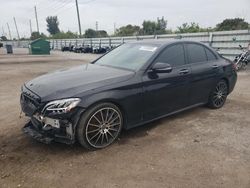 Salvage cars for sale at Miami, FL auction: 2019 Mercedes-Benz C300