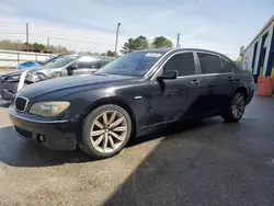 Salvage cars for sale at Montgomery, AL auction: 2007 BMW 750