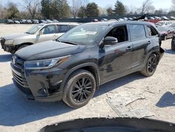 Toyota Highlander salvage cars for sale: 2019 Toyota Highlander SE