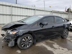 Salvage cars for sale from Copart Littleton, CO: 2013 Honda Civic EX