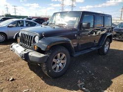 Salvage cars for sale at Elgin, IL auction: 2012 Jeep Wrangler Unlimited Sahara