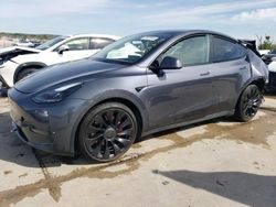 Salvage cars for sale at Grand Prairie, TX auction: 2022 Tesla Model Y