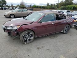 Salvage cars for sale at San Martin, CA auction: 2017 Honda Accord Sport