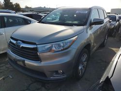 Salvage cars for sale from Copart Martinez, CA: 2014 Toyota Highlander Hybrid Limited