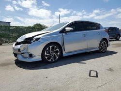Salvage cars for sale from Copart Orlando, FL: 2017 Toyota Corolla IM