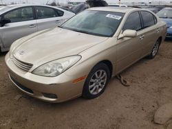 Salvage cars for sale from Copart Elgin, IL: 2002 Lexus ES 300