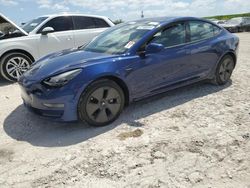 Salvage cars for sale at West Palm Beach, FL auction: 2021 Tesla Model 3