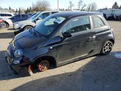 Salvage cars for sale at Woodburn, OR auction: 2015 Fiat 500 Sport