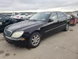 Salvage cars for sale at Grand Prairie, TX auction: 2000 Mercedes-Benz S 430