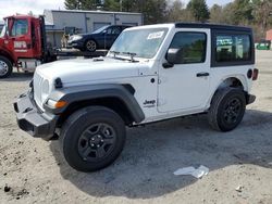Salvage cars for sale at Mendon, MA auction: 2021 Jeep Wrangler Sport