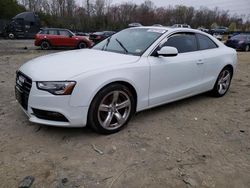 Salvage cars for sale at Waldorf, MD auction: 2013 Audi A5 Premium Plus