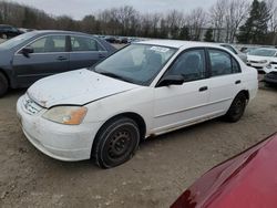 Honda Civic LX salvage cars for sale: 2001 Honda Civic LX