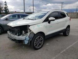 Salvage cars for sale from Copart Rancho Cucamonga, CA: 2020 Ford Ecosport Titanium