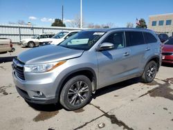 Salvage cars for sale at Littleton, CO auction: 2016 Toyota Highlander XLE