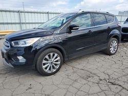 Salvage cars for sale at Dyer, IN auction: 2018 Ford Escape Titanium
