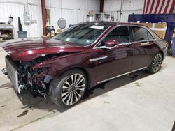 Lincoln salvage cars for sale: 2017 Lincoln Continental Reserve