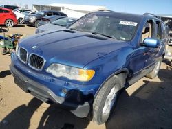 Salvage cars for sale at Brighton, CO auction: 2002 BMW X5 3.0I