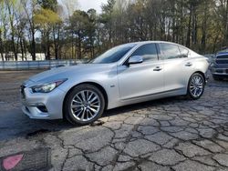 Salvage cars for sale at Austell, GA auction: 2018 Infiniti Q50 Luxe