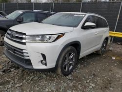 Vehiculos salvage en venta de Copart Waldorf, MD: 2018 Toyota Highlander Limited