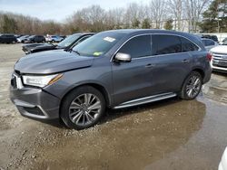 Salvage cars for sale at North Billerica, MA auction: 2018 Acura MDX Technology