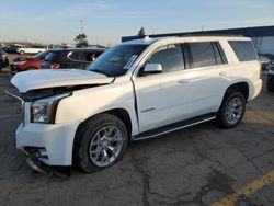 Salvage cars for sale at Woodhaven, MI auction: 2018 GMC Yukon SLE