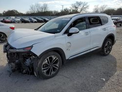 Salvage cars for sale at San Antonio, TX auction: 2020 Hyundai Santa FE SEL