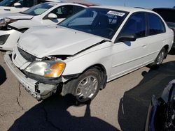 Salvage cars for sale at Las Vegas, NV auction: 2002 Honda Civic LX