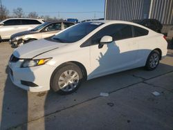 Salvage cars for sale at Lawrenceburg, KY auction: 2012 Honda Civic LX