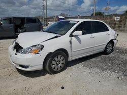 Salvage cars for sale from Copart Homestead, FL: 2004 Toyota Corolla CE