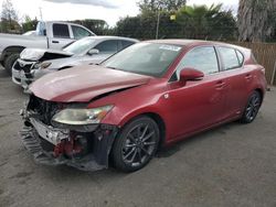 Lexus CT 200 salvage cars for sale: 2012 Lexus CT 200