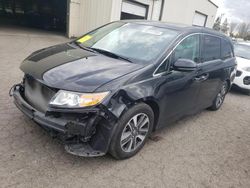 Salvage cars for sale at Woodburn, OR auction: 2016 Honda Odyssey Touring