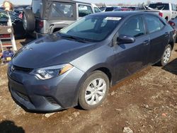 Toyota Corolla L salvage cars for sale: 2016 Toyota Corolla L