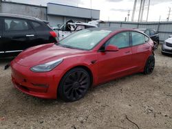 Salvage cars for sale from Copart Chicago Heights, IL: 2021 Tesla Model 3