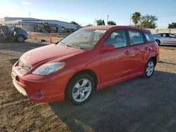 Salvage cars for sale from Copart San Diego, CA: 2007 Toyota Corolla Matrix XR